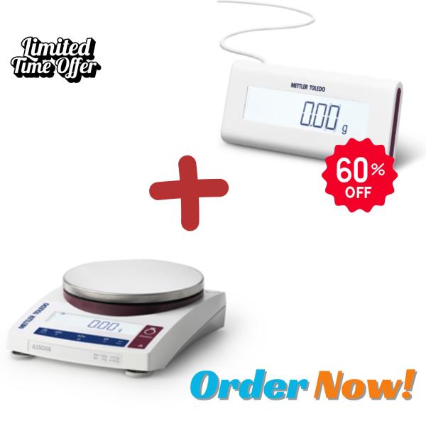 METTLER TOLEDO JEWELRY SCALE JL1502 GE, 1500g with Discounted Auxilary Display Kit